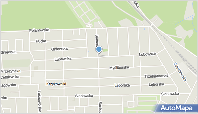 Poznań, Lubowska, mapa Poznania