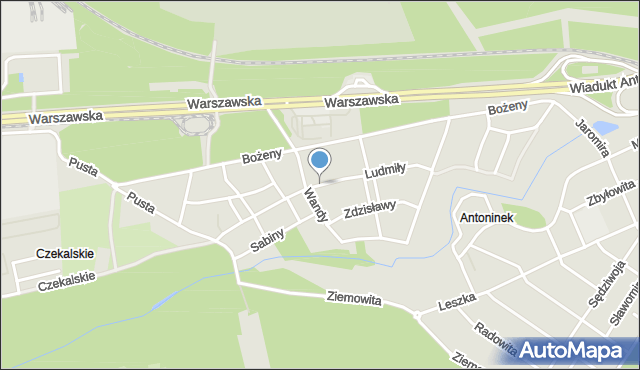 Poznań, Ludmiły, mapa Poznania