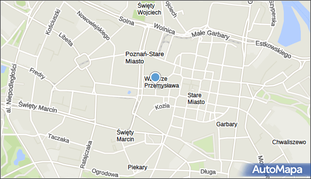 Poznań, Ludgardy, mapa Poznania
