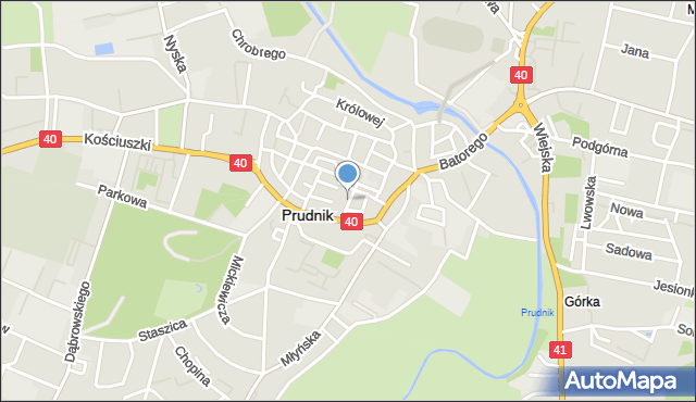 Prudnik, Łukowa, mapa Prudnik