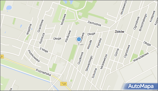 Pruszków, Ludowa, mapa Pruszków