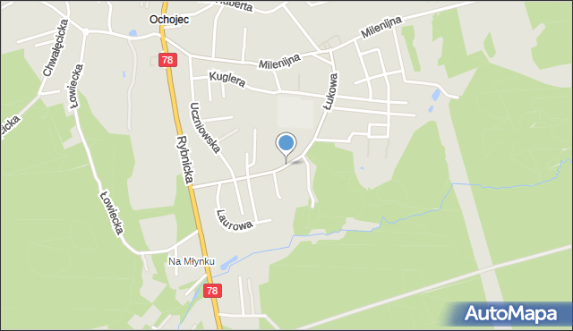 Rybnik, Łukowa, mapa Rybnika