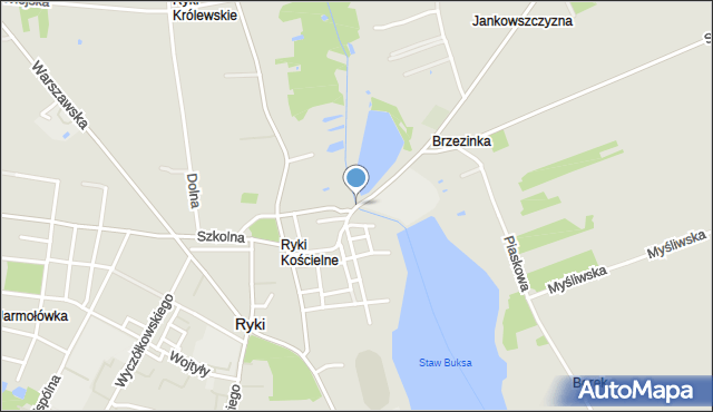 Ryki, Łukowska, mapa Ryki