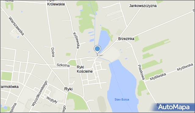 Ryki, Łukowska, mapa Ryki