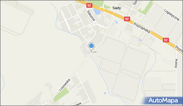 Sady gmina Tarnowo Podgórne, Lusowska, mapa Sady gmina Tarnowo Podgórne