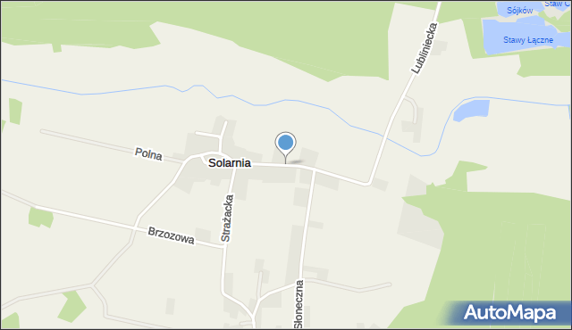 Solarnia gmina Pawonków, Lubliniecka, mapa Solarnia gmina Pawonków