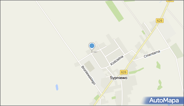 Sypniewo powiat makowski, Łukasińskiego Waleriana, mjr., mapa Sypniewo powiat makowski