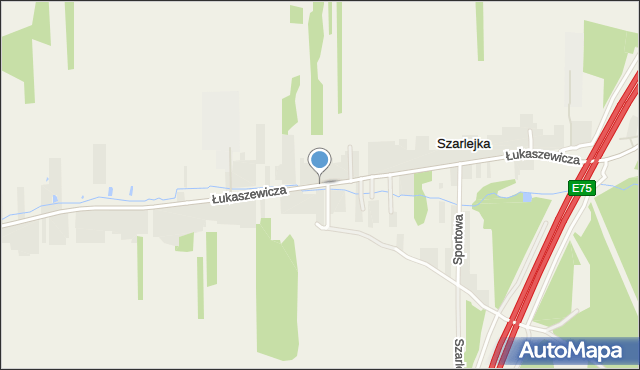 Szarlejka, Łukaszewicza, mapa Szarlejka