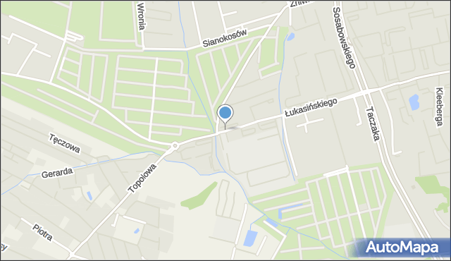 Szczecin, Łukasińskiego Waleriana, mjr., mapa Szczecina