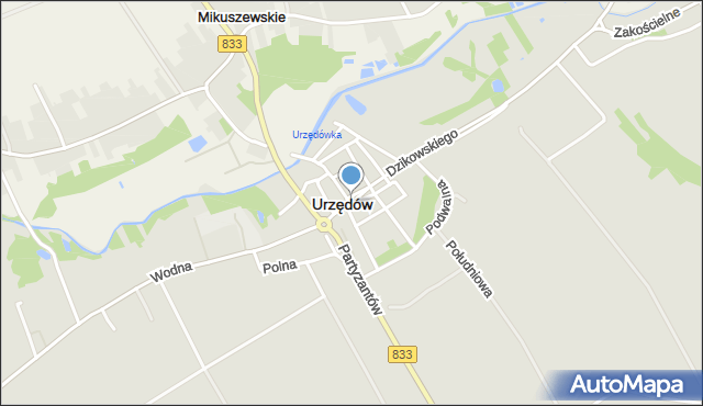 Urzędów, Lubelska, mapa Urzędów