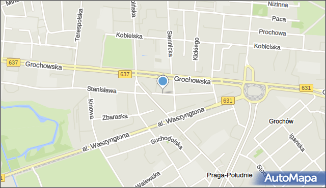 Warszawa, Lubomira, mapa Warszawy