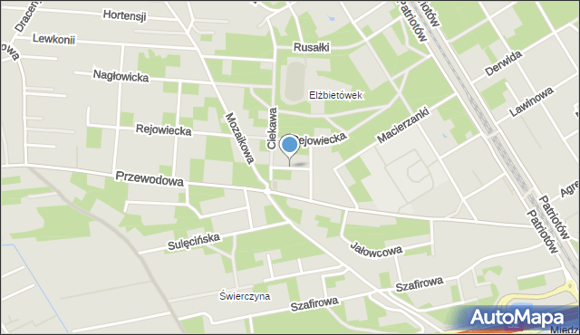 Warszawa, Lubuska, mapa Warszawy