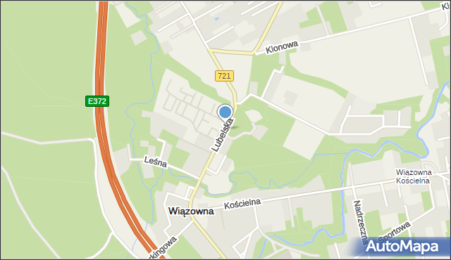 Wiązowna, Lubelska, mapa Wiązowna