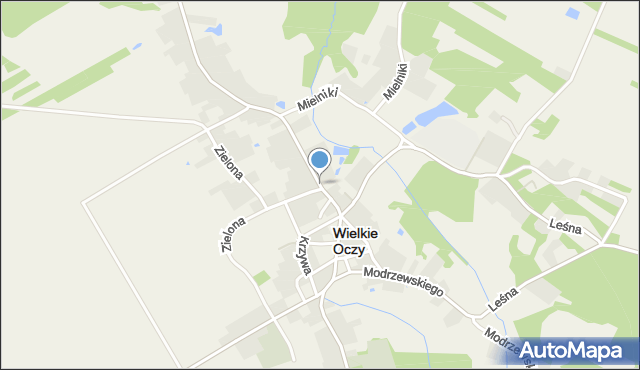 Wielkie Oczy, Łukawiecka, mapa Wielkie Oczy