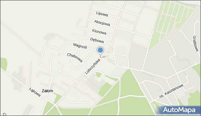 Załom gmina Goleniów, Lubczyńska, mapa Załom gmina Goleniów