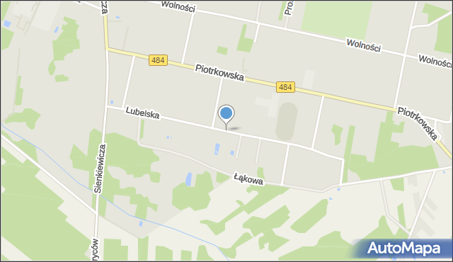 Zelów, Lubelska, mapa Zelów