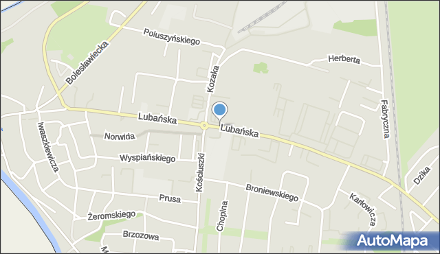 Zgorzelec, Lubańska, mapa Zgorzelec