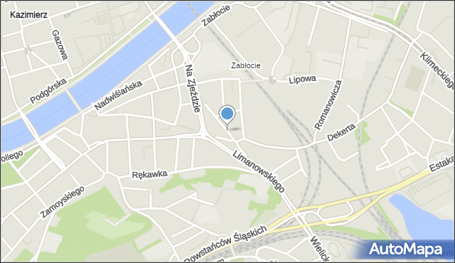 Kraków, Lwowska, mapa Krakowa