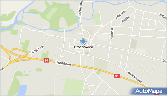 Prochowice, Lwowska, mapa Prochowice