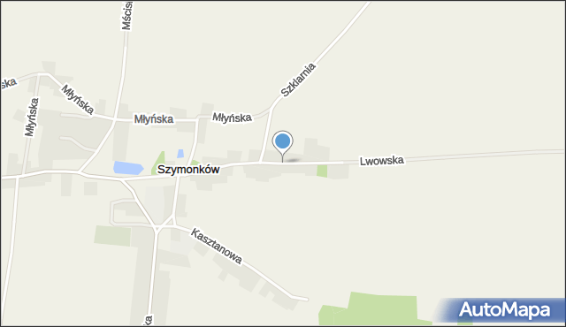 Szymonków, Lwowska, mapa Szymonków