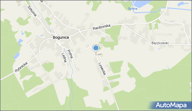 Bogunice, Lysecka, mapa Bogunice