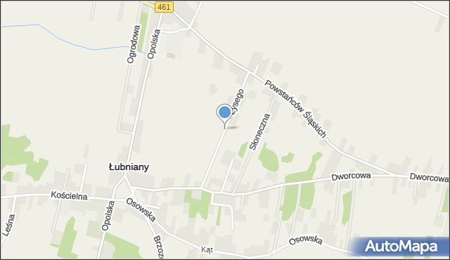 Łubniany, Łysego Karola, ks., mapa Łubniany