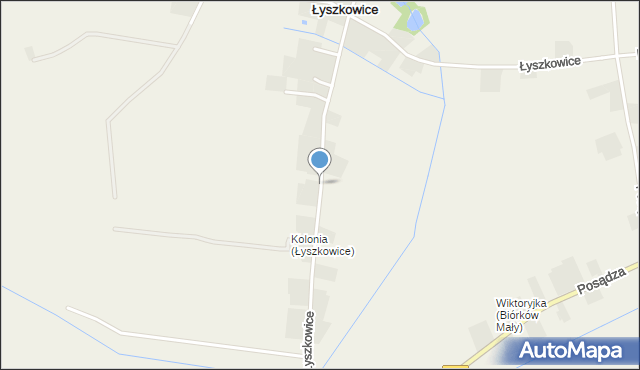 Łyszkowice gmina Koniusza, Łyszkowice, mapa Łyszkowice gmina Koniusza