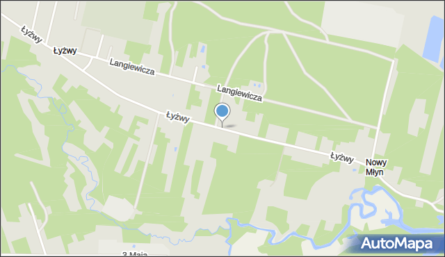 Skarżysko-Kamienna, Łyżwy, mapa Skarżysko-Kamienna