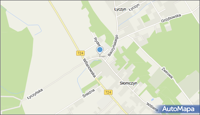 Słomczyn gmina Konstancin-Jeziorna, Łyczyńska, mapa Słomczyn gmina Konstancin-Jeziorna