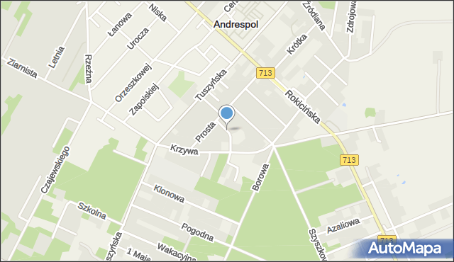 Andrespol, Mała, mapa Andrespol