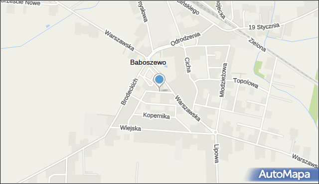 Baboszewo, Mazowiecka, mapa Baboszewo