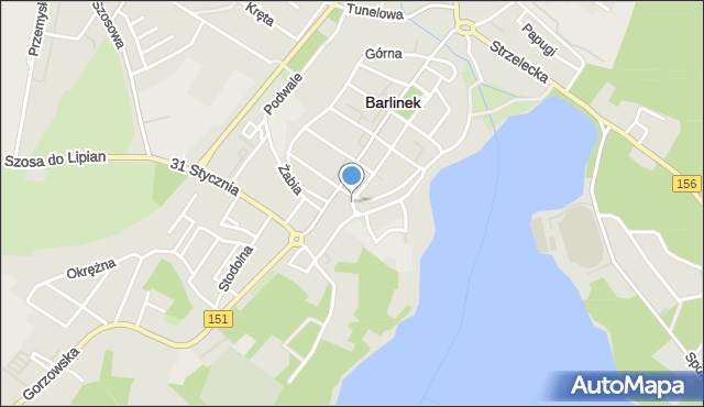 Barlinek, Mała, mapa Barlinek