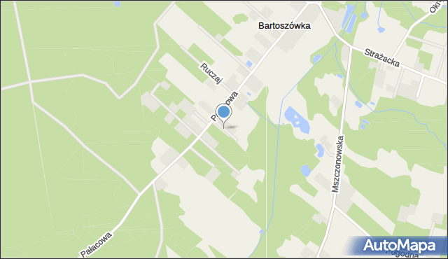 Bartoszówka gmina Żabia Wola, Malwowa, mapa Bartoszówka gmina Żabia Wola