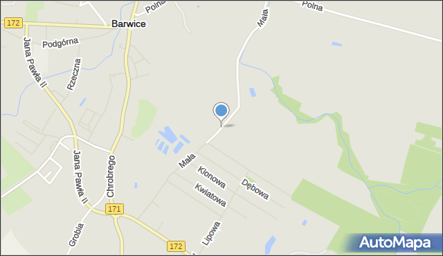 Barwice, Mała, mapa Barwice