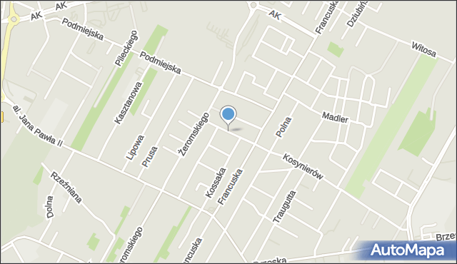 Biała Podlaska, Malczewskiego Jacka, mapa Białej Podlaskiej