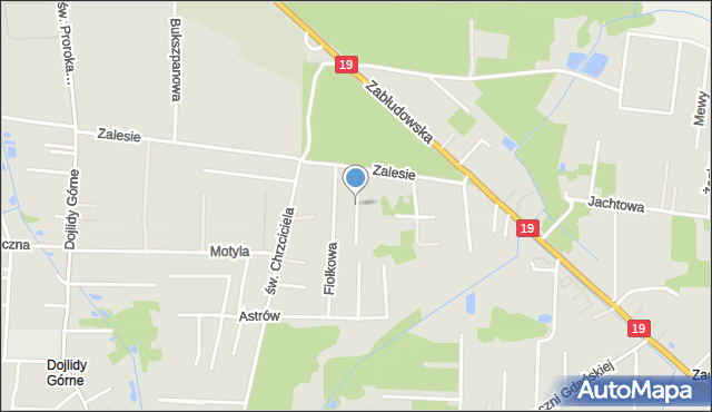 Białystok, Macierzanki, mapa Białegostoku