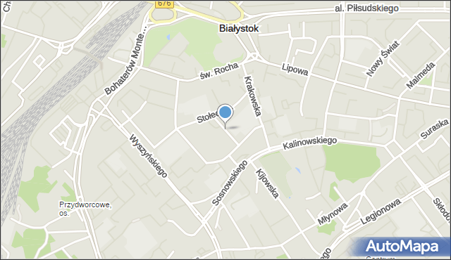 Białystok, Marmurowa, mapa Białegostoku