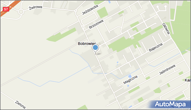 Bobrowiec gmina Piaseczno, Mazowiecka, mapa Bobrowiec gmina Piaseczno