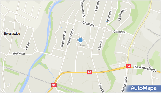 Bolesławiec, Małachowskiego Stanisława, mapa Bolesławca