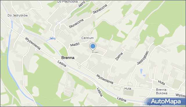 Brenna, Markówka, mapa Brenna