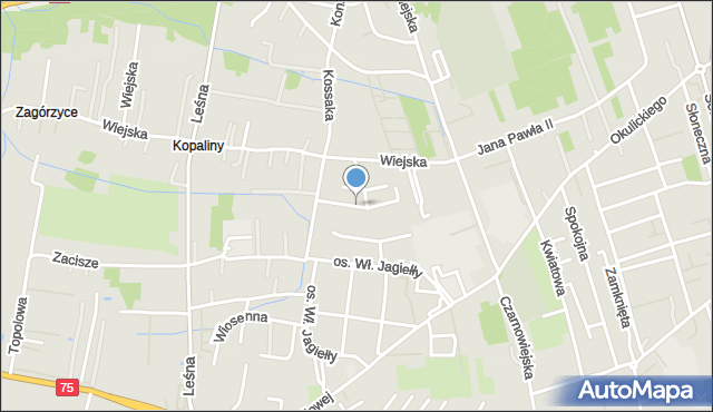 Brzesko, Malczewskiego Jacka, mapa Brzesko