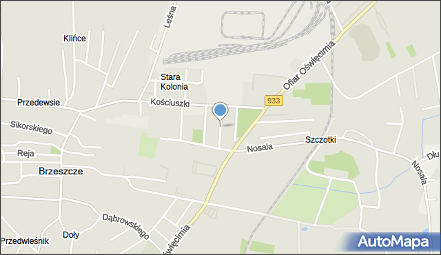 Brzeszcze, Matejki Jana, mapa Brzeszcze