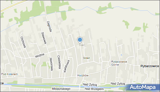 Buczkowice, Malinowa, mapa Buczkowice