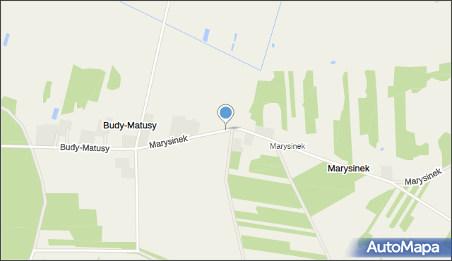 Budy-Matusy, Marysinek, mapa Budy-Matusy