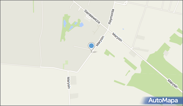 Bychawa, Marysin, mapa Bychawa