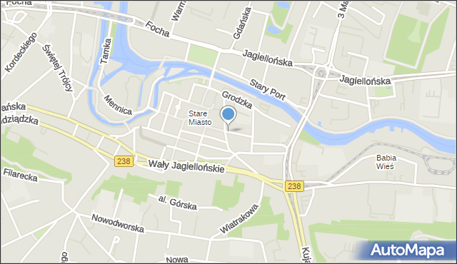 Bydgoszcz, Magdzińskiego Teofila, mapa Bydgoszczy
