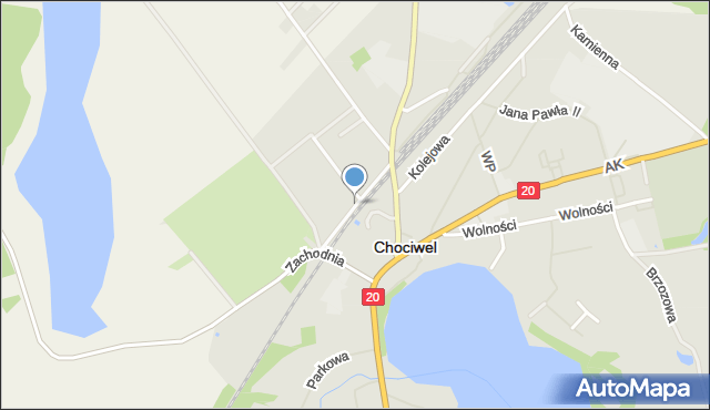 Chociwel powiat stargardzki, Maszynistów Kolejowych, mapa Chociwel powiat stargardzki