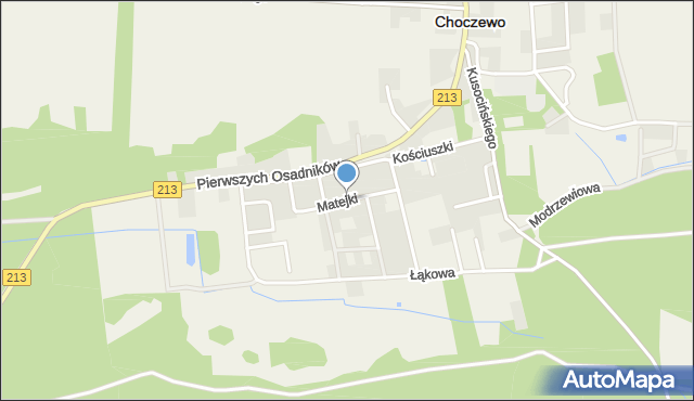 Choczewo, Matejki Jana, mapa Choczewo