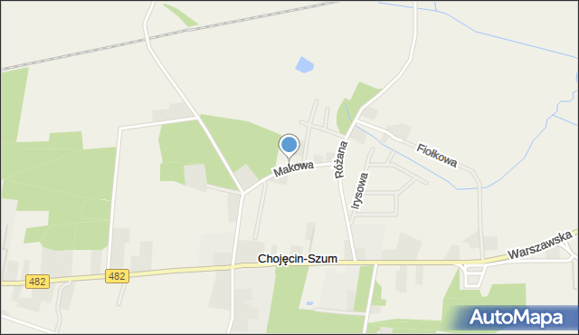 Chojęcin-Szum, Makowa, mapa Chojęcin-Szum