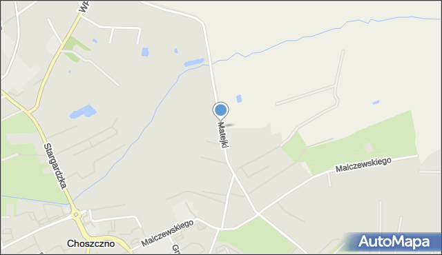 Choszczno, Matejki Jana, mapa Choszczno